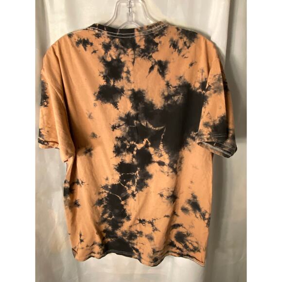 My Hero Academia Katsuki Bakugo T Shirt B'day Rust Blk Gray tie dye Large VGUC - Picture 8 of 9